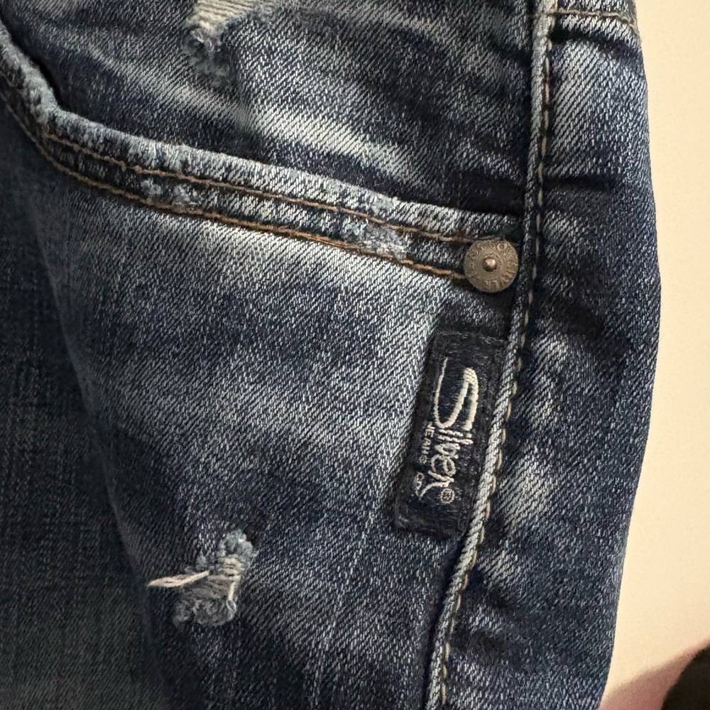 Silver Jeans Women’s SAM Distressed Jeans Plus Size 24 - Picture 8 of 12